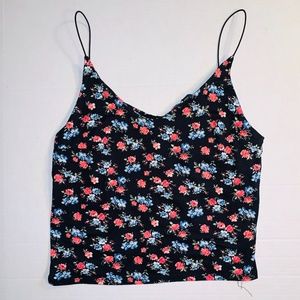 Vibe sportswear pink floral strappy tank top shirt